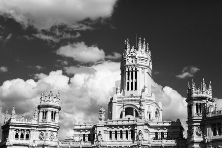 Belgium castle black and white
