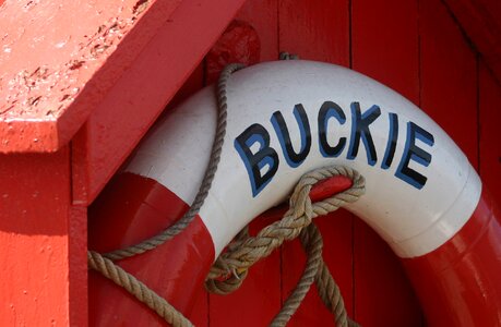 Safety buoy life buoy fishing port photo