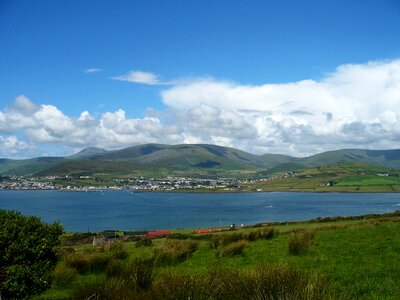 Great landscape with clouds at Dingle Bay photo