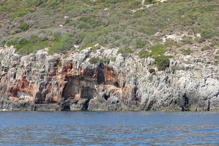 Rock cliff coastline photo