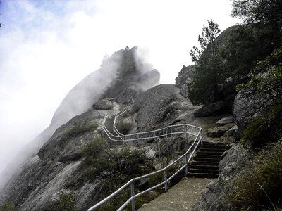Trail up Moro Rock in Sequoia National Park, California photo