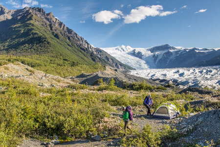 Camping along the Root Glacier photo