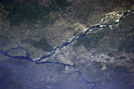 View of Dhaka from the International Space Station in Bangladesh photo