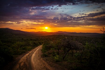 Landscape sunset mountain photo