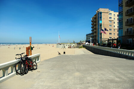 Seaside Promenade by the beach in Oregon