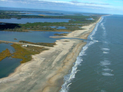 Landscape of Chincoteague National Wildlife Refuge in Virgina