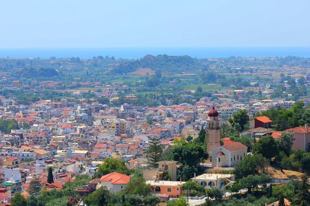 Greece cityscape hillside photo