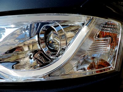 Chrome headlight light photo