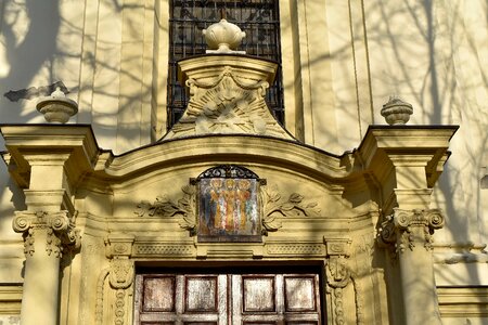 Byzantine front door monastery photo