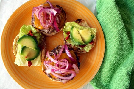 Burgers on Plate photo