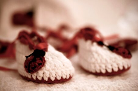 Little baby brown shoes photo