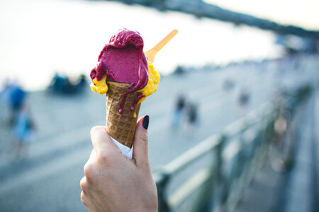 Gelato on the riverside photo