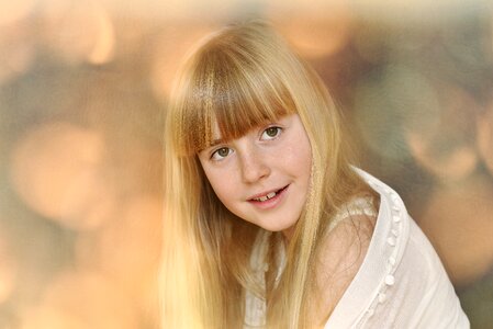 Long hair pretty portrait