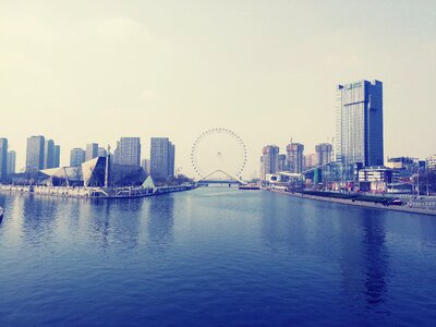 Tianjin eye the ferris wheel haihe intersection photo