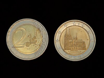 Euro € coin metal