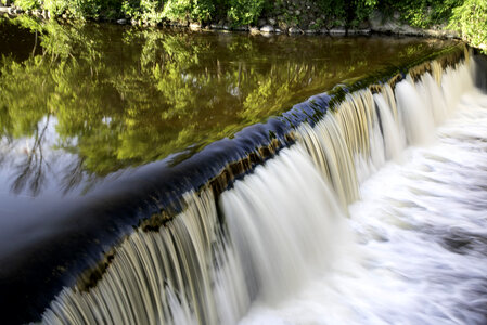 View across the waterfall at Cedarburg