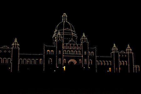 Christmas Lights on the Parliament building in Victoria, British Columbia, Canada photo