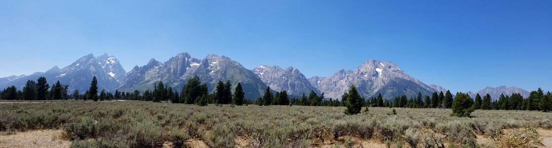 Panorama mountains range photo