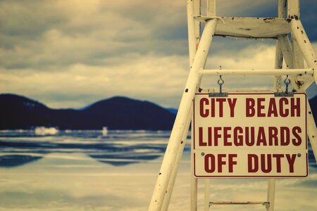 Lifeguard sign water