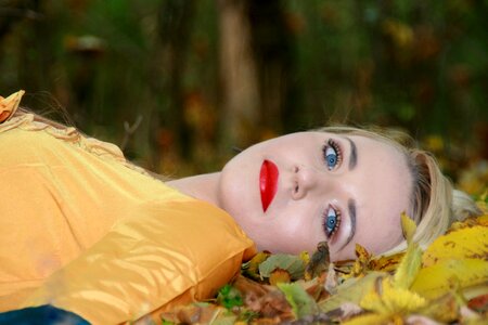 Yellow portrait blue eyes