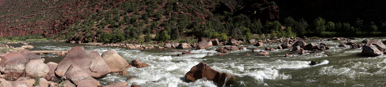 The Rushing waters of the green river in Colorado