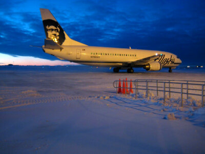 Jumbo Jet at Post-Rogers Airport in Barrow, Alaska