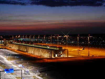 Airport berlin night photograph