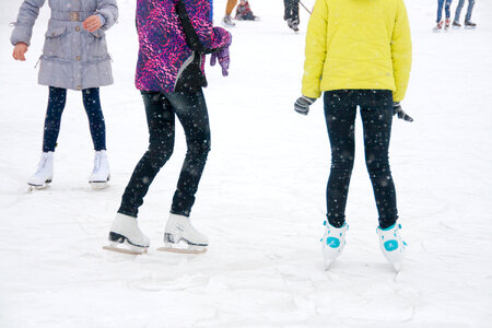 Girls on ice skates photo