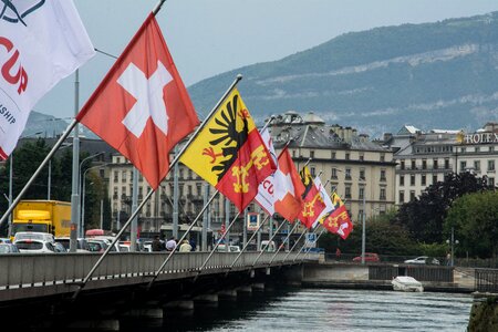 Flag flutter flag poles