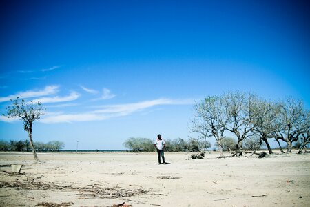 Sky blue arid photo