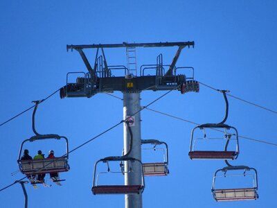 Chairlift sky blue