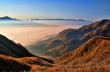 Somma sea of clouds volcano