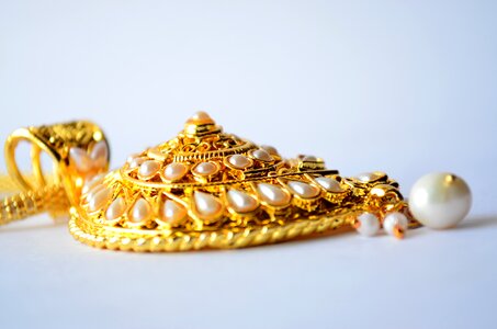 Gold Ornaments Pearl photo