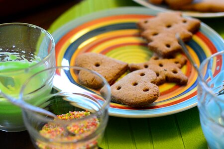Decorating sweet cookies photo