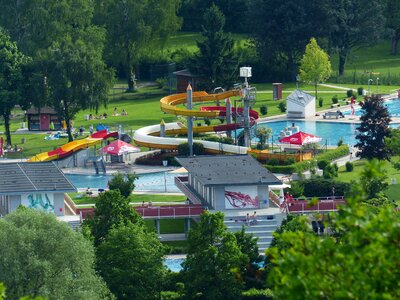 Slide water outdoor pool photo