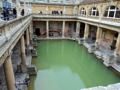 Roman baths old ancient photo