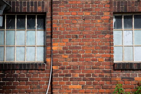 Brick Wall with Windows photo