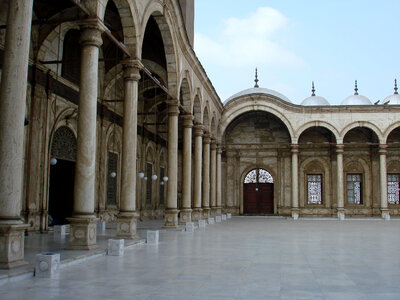 Inside the Citadel Mosque in Cairo, Egypt photo