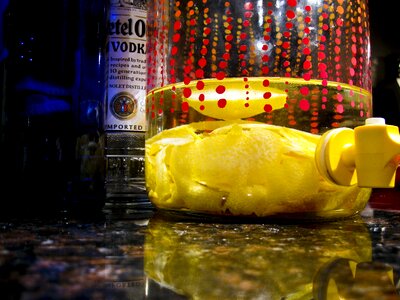 Limoncello alcohol glass photo