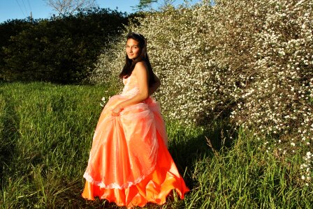 Princess outdoors walking