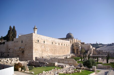 Western Wall and Temple Mount in Jerusalem, Israel photo