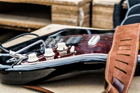 Sound instruments brown guitar