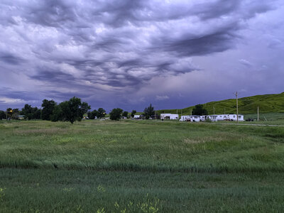 Heavy Clouds over the grasslands of Wasta, South Dakota photo