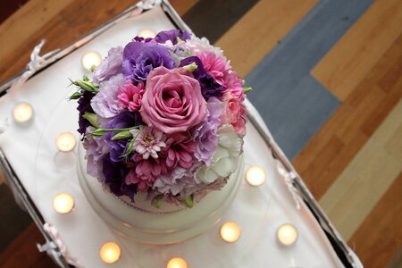 Bouquet candlelight candles photo