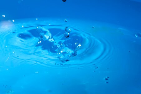 Droplets ripples splash photo
