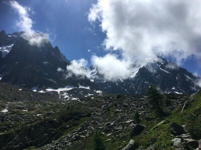 Chamonix from Aiguille du Midi viewpoint photo
