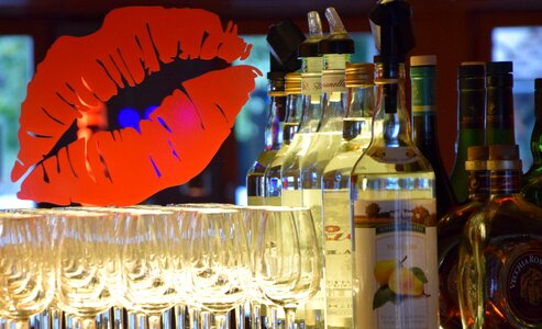 Bottles glasses party