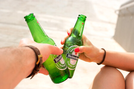 Heineken Beer Bottles photo