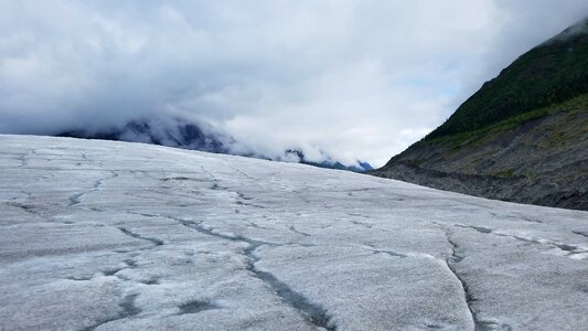 Altitude ice crystal ice field photo