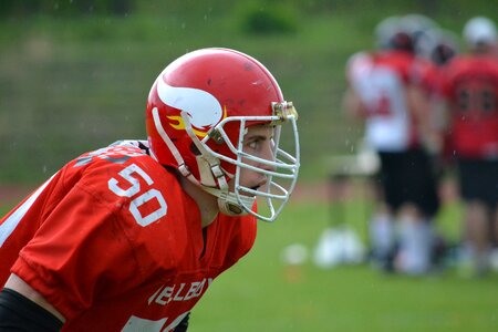 Detail american football helmet photo